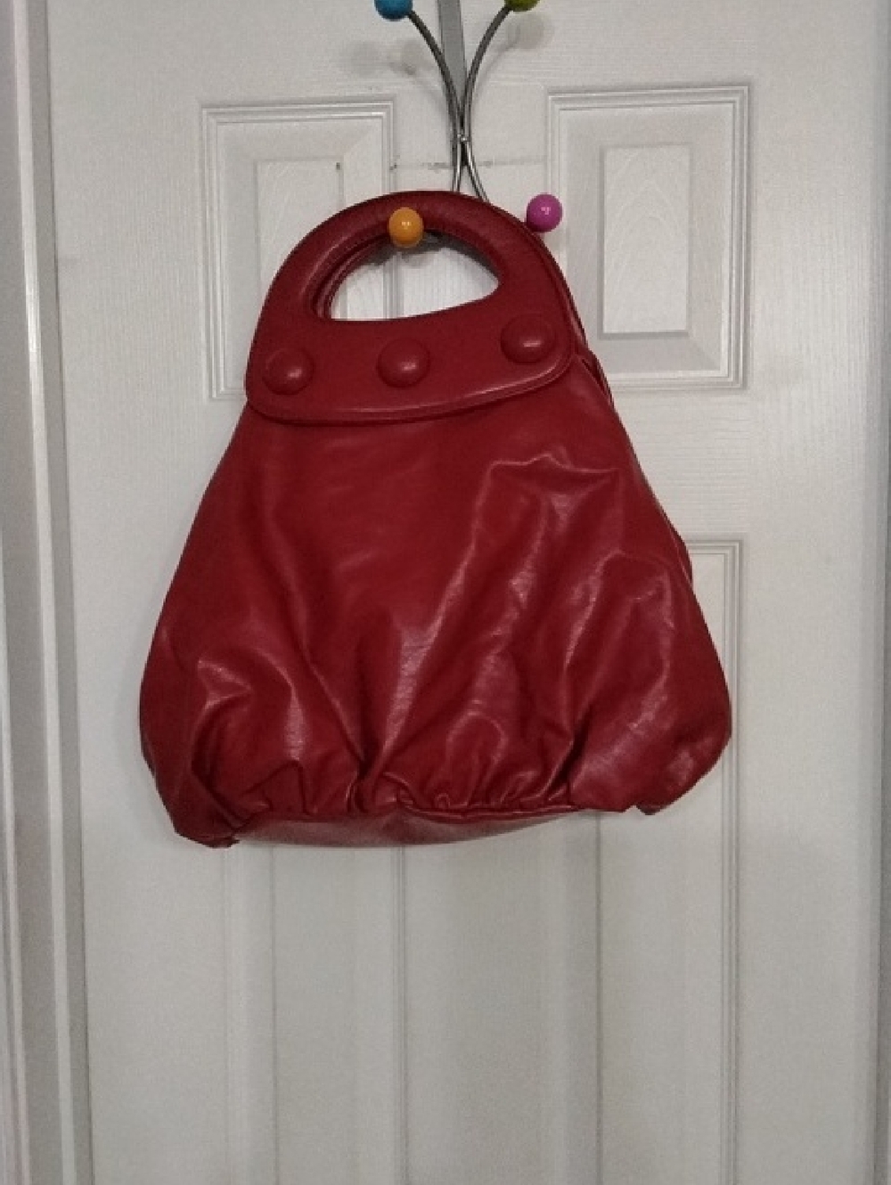 Classic Red Women's Tote Bag with Top Handle